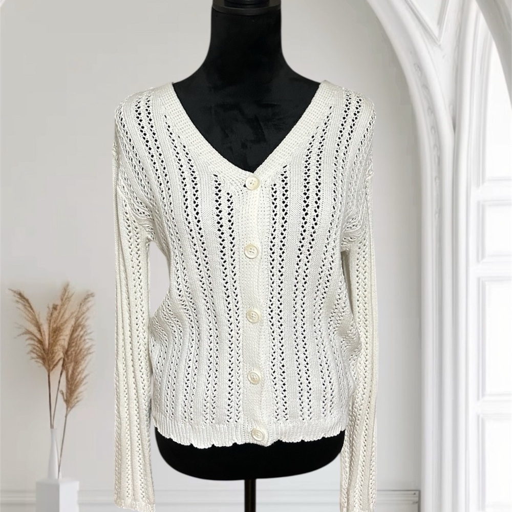 art class Girls Button Up Knitted Sweater